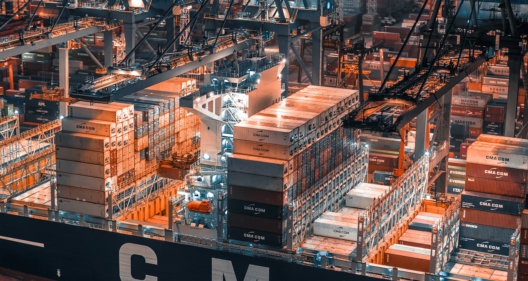 Container port in Hong Kong, China